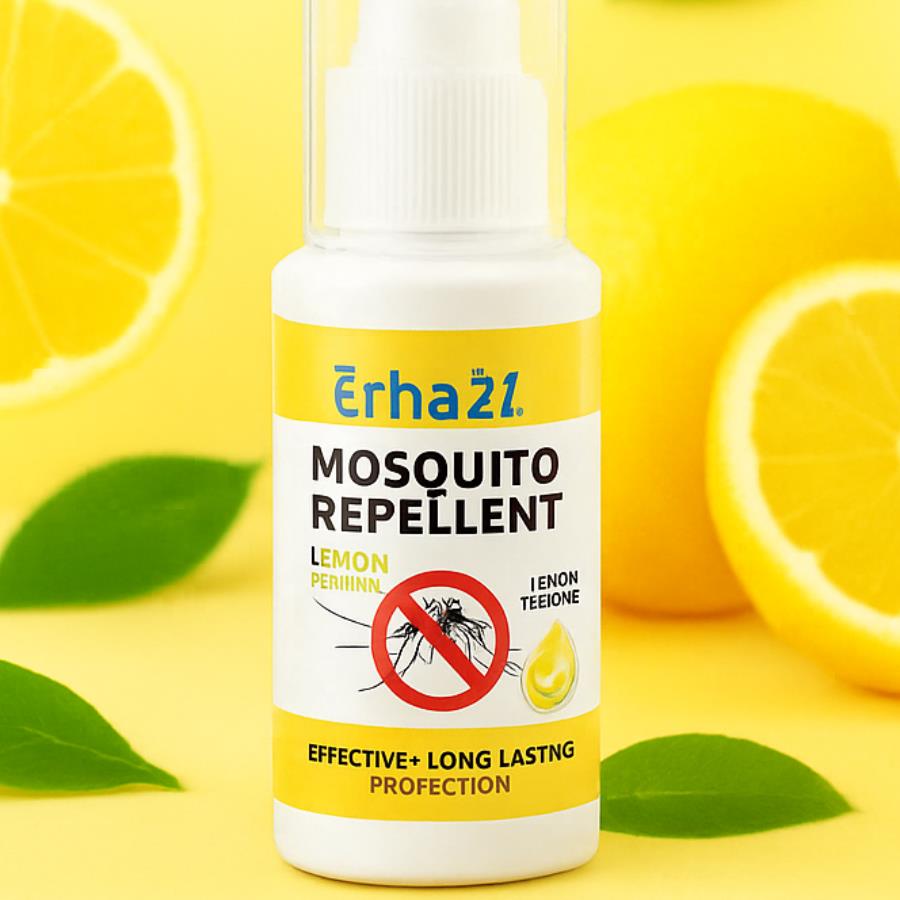 Erha21 Mosquito Repellent con Extracto de Limón – 60 ml (spray corporal)